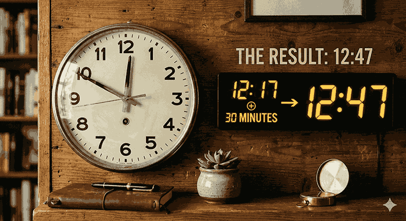 12:17 + 30 Minutes