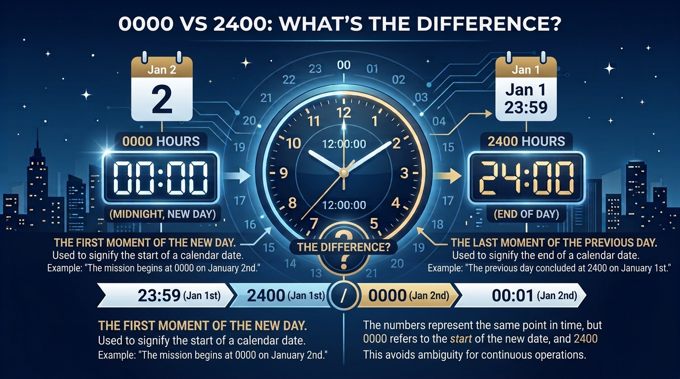How Does Midnight Work in Military Time?