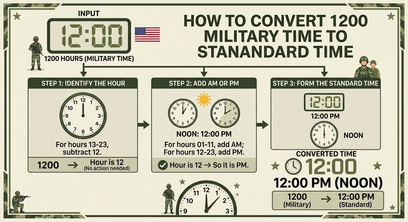 What Does 1200 Mean in Military Time?