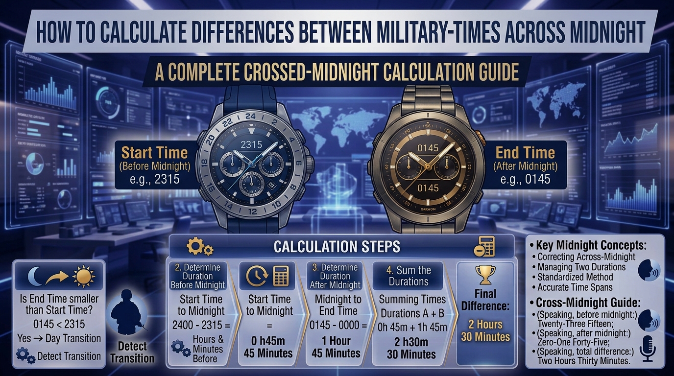 How to Calculate Time Difference in Military Time