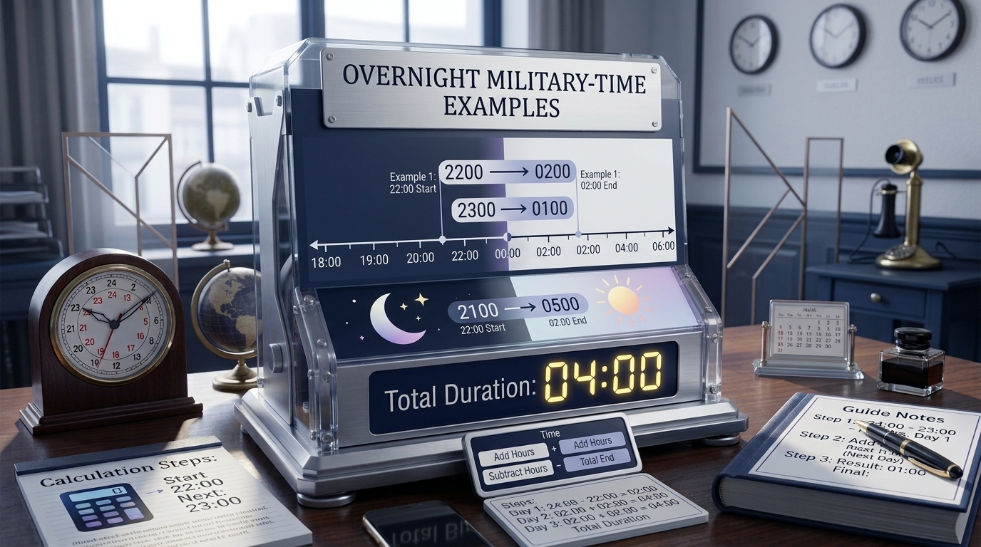 How to Calculate Overnight Time in Military Time