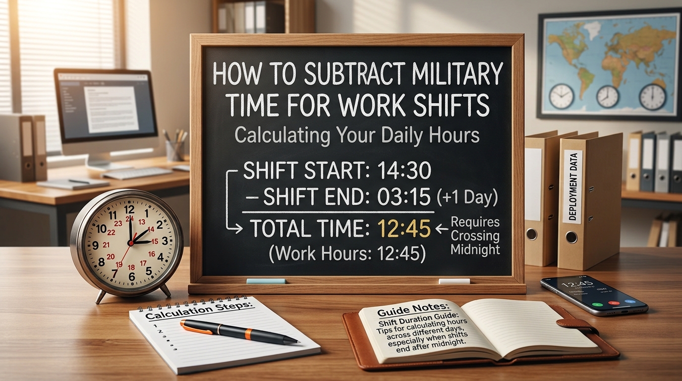 How to Subtract Military Time
