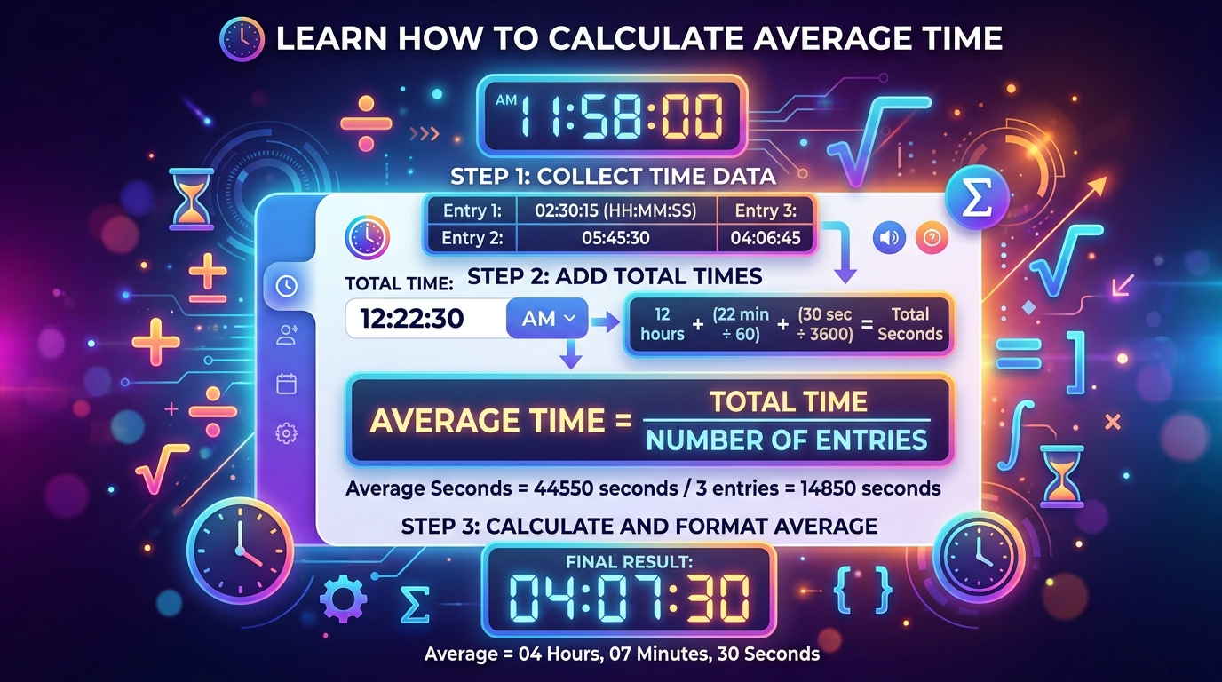 Average Time Calculator: Find the Average of Multiple Times