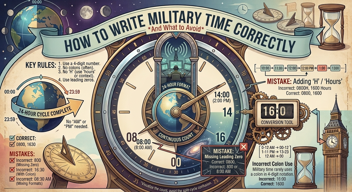 How to Write Military Time Correctly