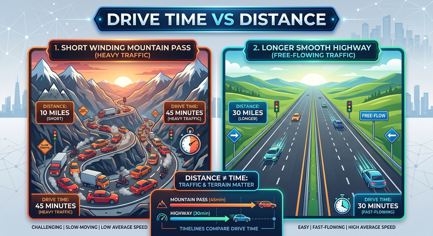Drive Time Calculator: Estimate Driving Time & Arrival