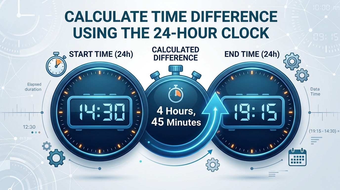 Elapsed Time Calculator: Calculate Time Between Two Times