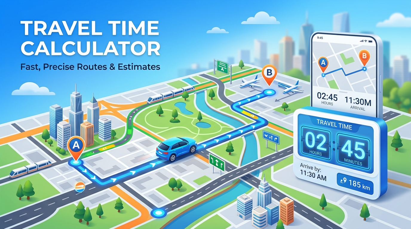 Travel Time Calculator – Calculate Trip Time & Arrival