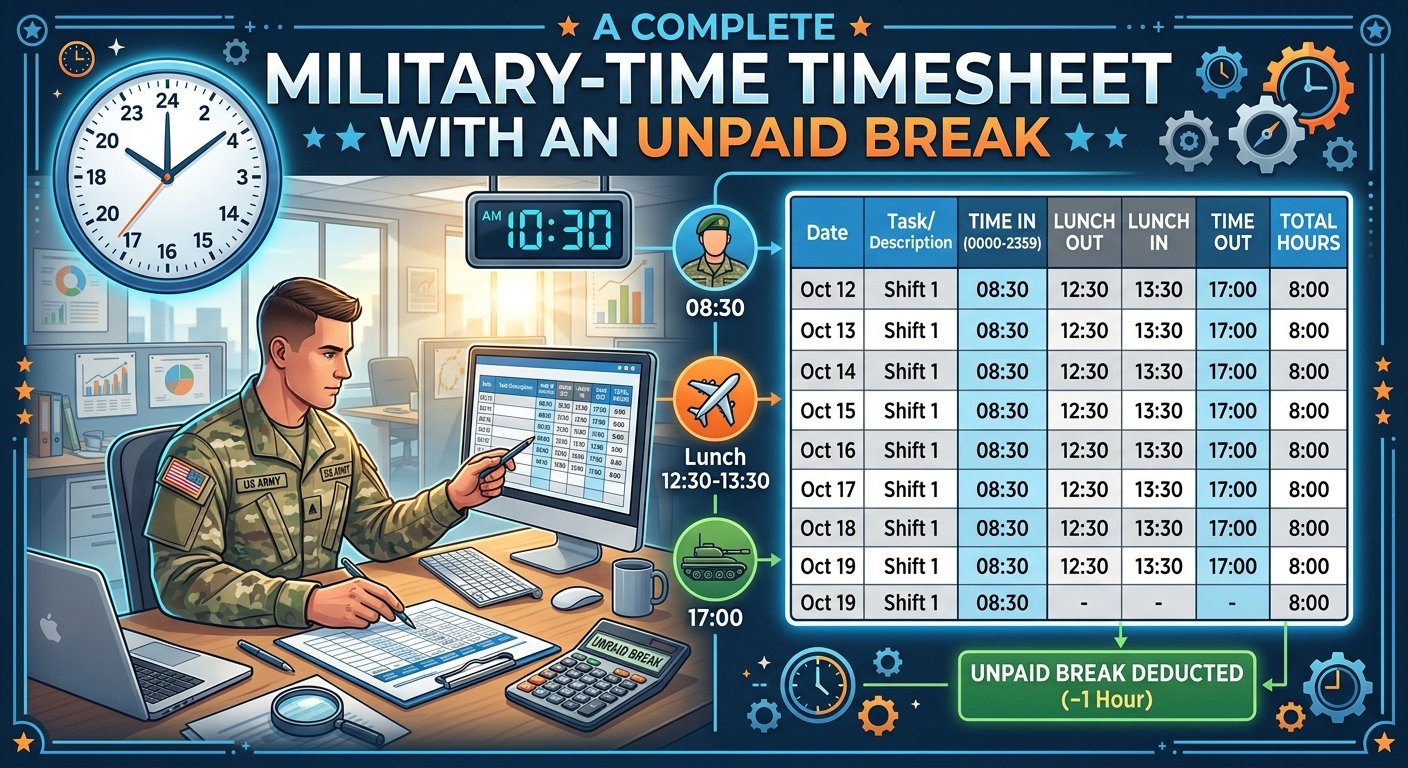 Military Time for Timesheets – Calculate Work Hours