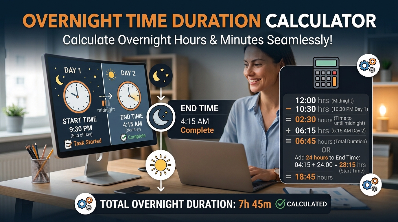 Time Duration Calculator – Calculate Hours & Minutes