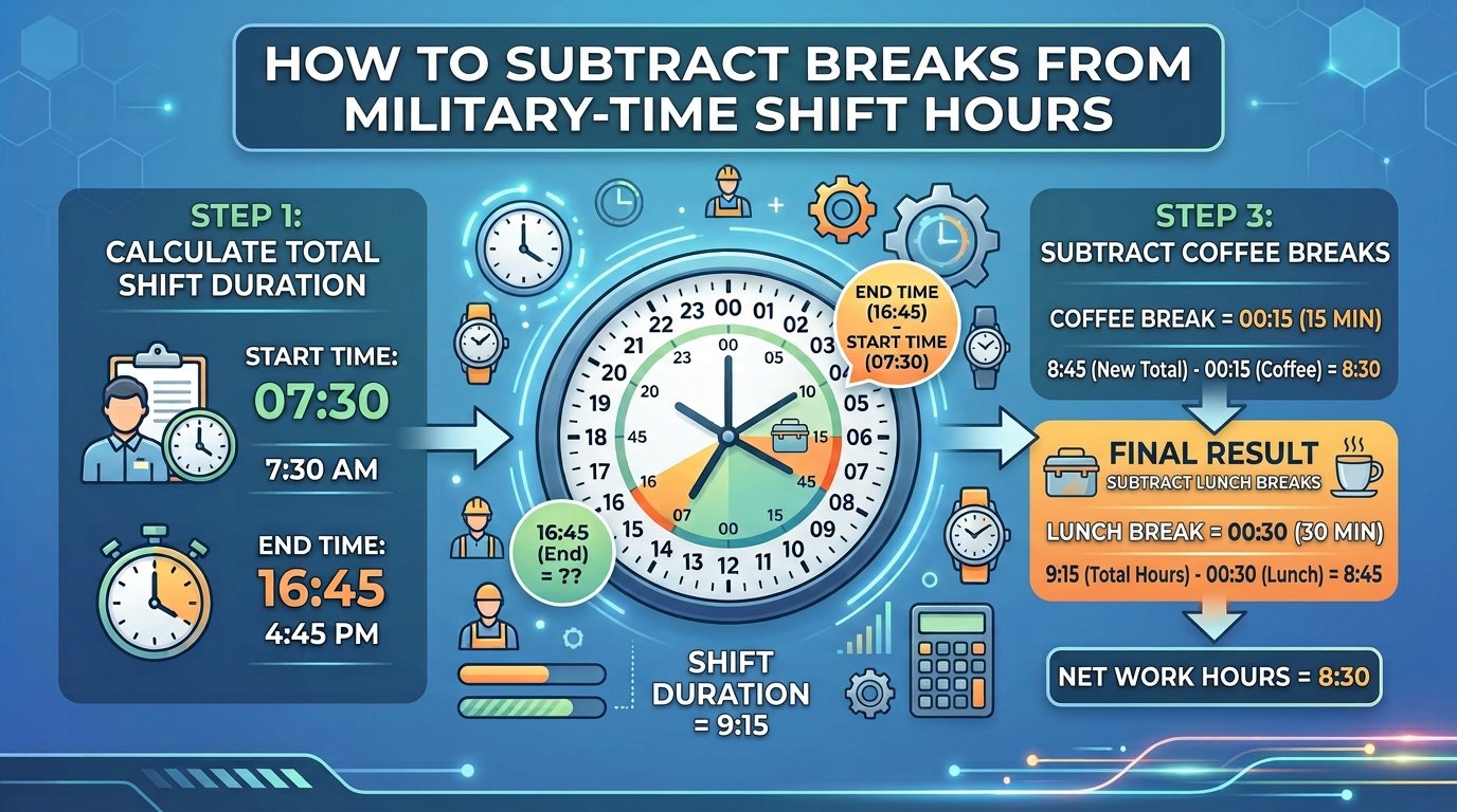 How to Calculate Shift Duration Using Military Time